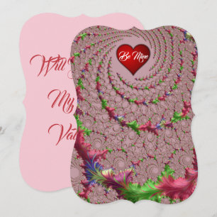 Cartes Pour Fêtes Annuelles Filigranes Fantaisistes Saint Valentin Fractal Rom