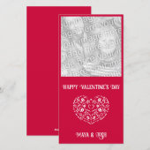 Cartes Pour Fêtes Annuelles Filigree Heart (Devant / Derrière)