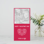 Cartes Pour Fêtes Annuelles Filigree Heart (Debout devant)