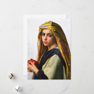 Cartes Pour Fêtes Annuelles Fille à la grenade par William Bouguereau