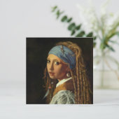 Cartes Pour Fêtes Annuelles Fille avec une parodie perle (Debout devant)