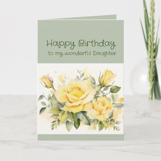 Cartes Pour Fêtes Annuelles Fille d'anniversaire Béni par vous Fleurs (Devant)