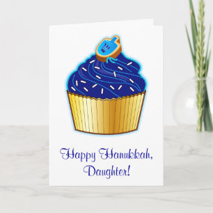 Cartes Pour Fêtes Annuelles Fille de Hanoukka : Petit gâteau et biscuit de