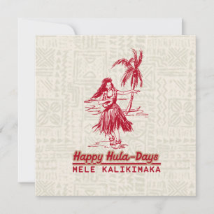 Cartes Pour Fêtes Annuelles Fille de hula hawaïenne de vacances Tradewinds