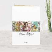 Cartes Pour Fêtes Annuelles Fille de Noël (Dos)