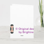 Cartes Pour Fêtes Annuelles Fille de Noël à l'envers (Dos)