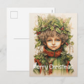 Cartes Pour Fêtes Annuelles Fille de Noël Custom 8 de 25 (Devant / Derrière)