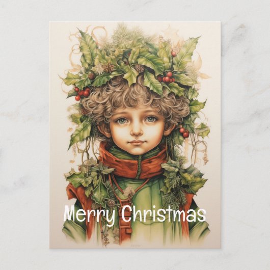 Cartes Pour Fêtes Annuelles Fille de Noël Custom 8 de 25 (Devant)