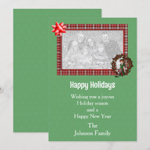 Cartes Pour Fêtes Annuelles Fille de Noël Fille Elf Wreath Photo