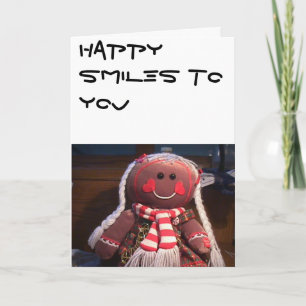 CARTES POUR FÊTES ANNUELLES FILLE DE PAIN DE GINGERBREAD