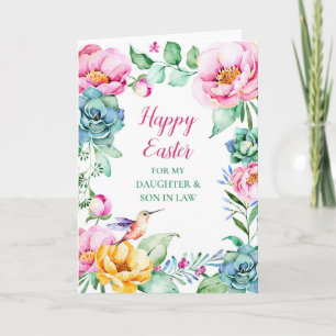 Cartes Pour Fêtes Annuelles Fille de Pâques joyeuse Fils en droit