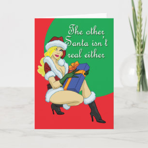 Cartes Pour Fêtes Annuelles Fille de Père Noël