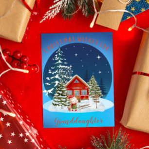 Cartes Pour Fêtes Annuelles Fille des neiges voeux de Noël pour la petite-fill