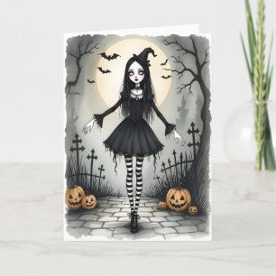 Cartes Pour Fêtes Annuelles Fille d'Halloween