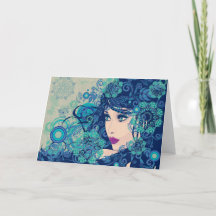 Fille d'hiver avec la grunge florale 3