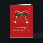 Cartes Pour Fêtes Annuelles Fille drôle en droit Anniversaire Vin<br><div class="desc">Pour votre belle-fille,  une drôle de carte d'anniversaire avec des lunettes de vin grillées. Parce qu'il y a toujours quelque chose de bon à "vin" à propos!</div>