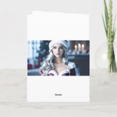 Cartes Pour Fêtes Annuelles Fille du Père Noël (Dos)