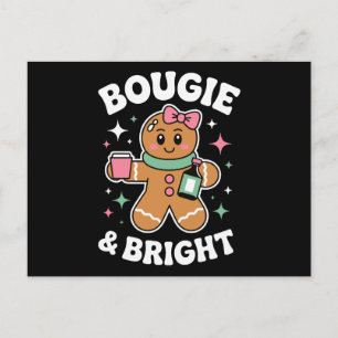 Cartes Pour Fêtes Annuelles Fille en pain d'épices de Noël Bougie et lumineuse