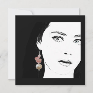 Cartes Pour Fêtes Annuelles Fille en perles roses illustration