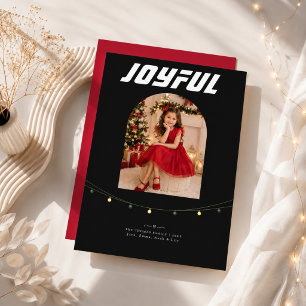 Cartes Pour Fêtes Annuelles Fille en robe rouge joyeuse et audacieuse Photo de