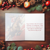 Cartes Pour Fêtes Annuelles Fille et Cheval Sautant Joyeux Noël