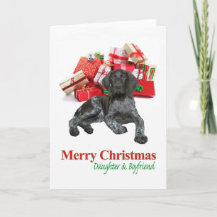 Cartes Pour Fêtes Annuelles Fille et copain Glossy Grizzly Noël