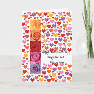 Cartes Pour Fêtes Annuelles Fille et gendre Jour de la Saint Valentin coloré