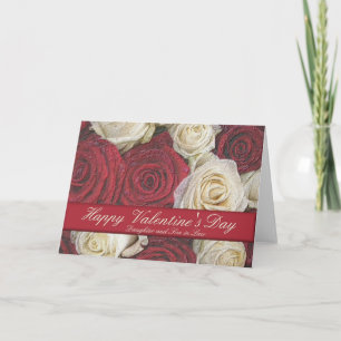 Cartes Pour Fêtes Annuelles Fille et mari Heureuses Saintes-Valentin Roses