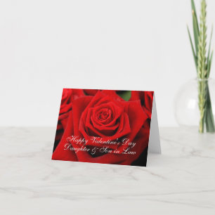 Cartes Pour Fêtes Annuelles Fille et mari Heureuses Saintes-Valentin Roses