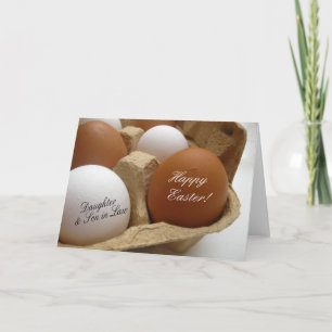 Cartes Pour Fêtes Annuelles Fille et mari heureux Pâques