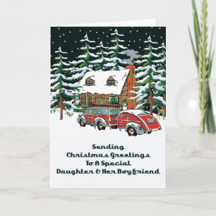 Cartes Pour Fêtes Annuelles Fille et ses salutations de Noël d'ami