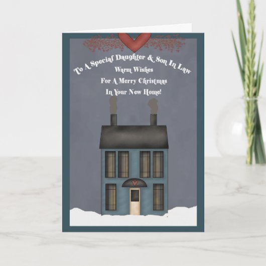 Cartes Pour Fêtes Annuelles Fille et son en droit, 1er Noël à New Home (Devant)