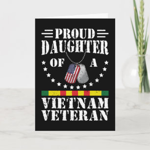Cartes Pour Fêtes Annuelles Fille fière d'un vétéran du Vietnam Cadeau patriot