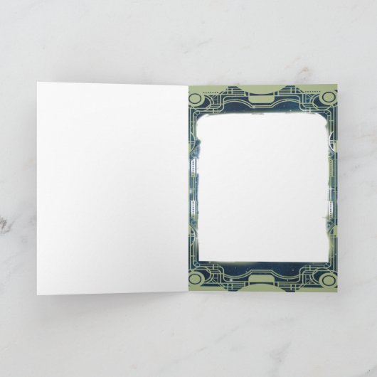 Cartes Pour Fêtes Annuelles Fille Flamme de Noël avec boisson et arbre (Intérieur)