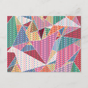 Cartes Pour Fêtes Annuelles Fille Fleurs de Noël Motif géométrique