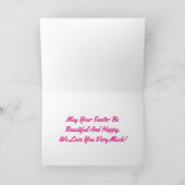 Cartes Pour Fêtes Annuelles Fille heureuse de Pâques (Intérieur)