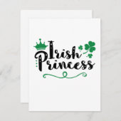 Cartes Pour Fêtes Annuelles Fille Irlandais Script de la Saint-Patrick pour Fe (Devant / Derrière)
