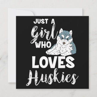 Cartes Pour Fêtes Annuelles Fille qui aime Huskies Amoureux des chiens sibérie