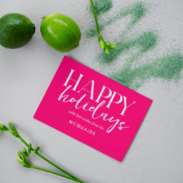 Cartes Pour Fêtes Annuelles Fille rose moderne Noël géométrique