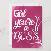 Cartes Pour Fêtes Annuelles fille tu es une patronne - citations de patronne (Devant)