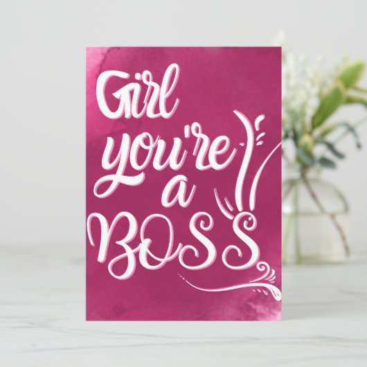 Cartes Pour Fêtes Annuelles fille tu es une patronne - citations de patronne (Debout devant)