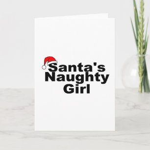 Cartes Pour Fêtes Annuelles Fille vilaine de Santa