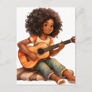 Cartes Pour Fêtes Annuelles Filles à la peau brune au pouvoir magique de la fi