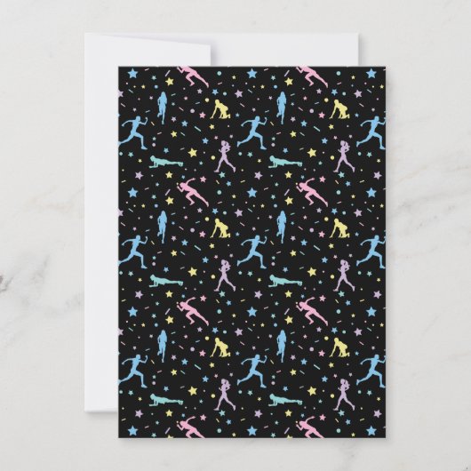 Cartes Pour Fêtes Annuelles Filles Cross Country, Terrain de piste, Marathon R (Devant)