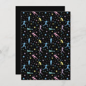 Cartes Pour Fêtes Annuelles Filles Cross Country, Terrain de piste, Marathon R (Devant / Derrière)