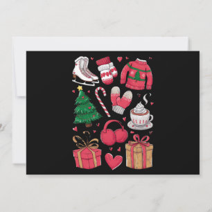 Cartes Pour Fêtes Annuelles Filles de vacances Costume mignon Noël drôle
