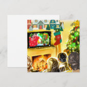 Cartes Pour Fêtes Annuelles Films de Noël (Devant / Derrière)