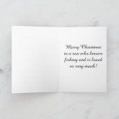 CARTES POUR FÊTES ANNUELLES FILS À NOËL **MON PÊCHEUR PRÉFÉRÉ** (Intérieur)