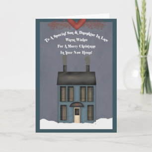 Cartes Pour Fêtes Annuelles Fils & Belle-Fille, 1er Noël dans la nouvelle mais