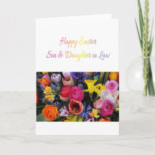 Cartes Pour Fêtes Annuelles Fils et femme heureux Pâques